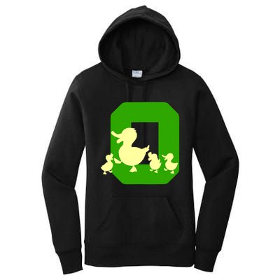Oregon Duck Letter O Funny Oregon Yellow Duck Women's Pullover Hoodie