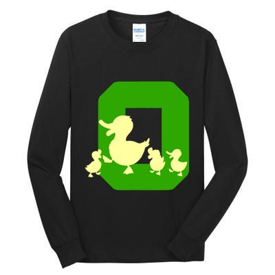 Oregon Duck Letter O Funny Oregon Yellow Duck Tall Long Sleeve T-Shirt