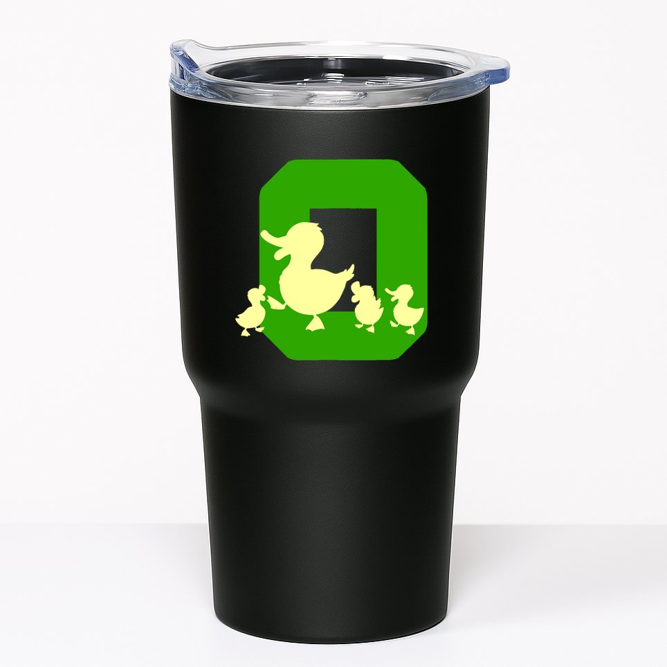 Oregon Duck Letter O Funny Oregon Yellow Duck Tumbler