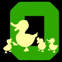 Oregon Duck Letter O Funny Oregon Yellow Duck Poster