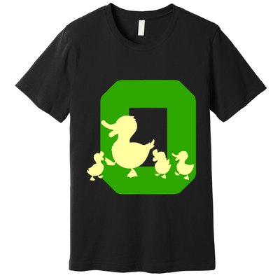 Oregon Duck Letter O Funny Oregon Yellow Duck Premium T-Shirt