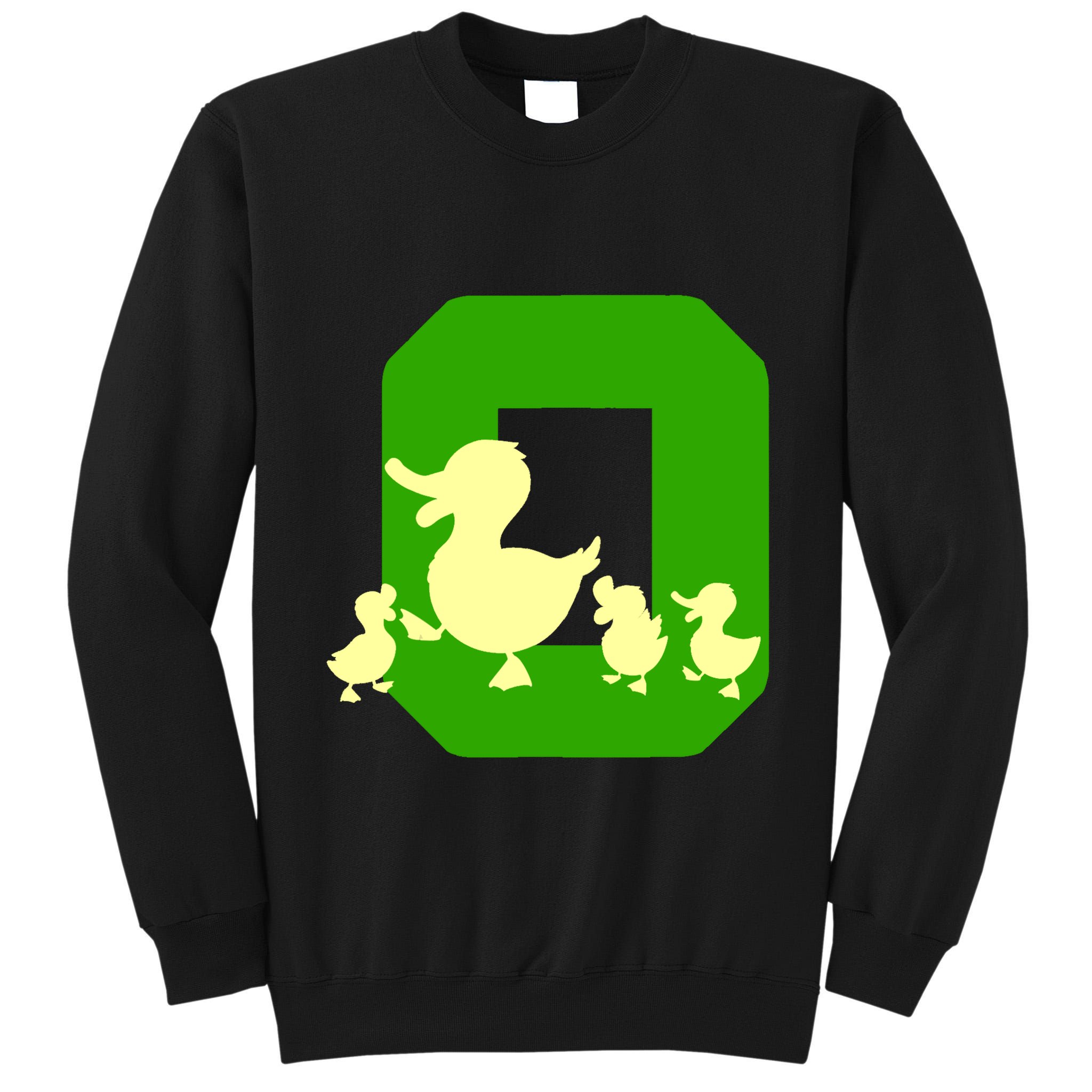 Oregon Duck Letter O Funny Oregon Yellow Duck Tall Sweatshirt