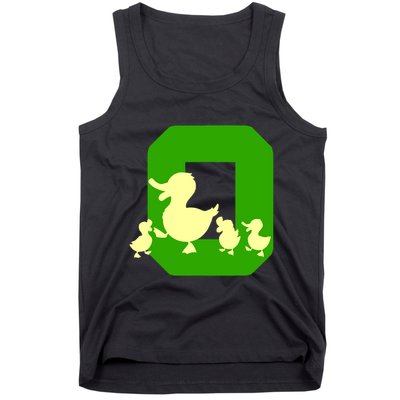 Oregon Duck Letter O Funny Oregon Yellow Duck Tank Top