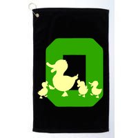 Oregon Duck Letter O Funny Oregon Yellow Duck Golf Towel