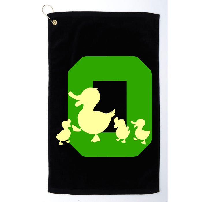 Oregon Duck Letter O Funny Oregon Yellow Duck Golf Towel