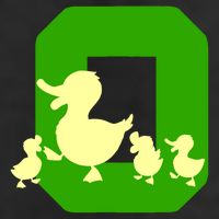 Oregon Duck Letter O Funny Oregon Yellow Duck Golf Towel