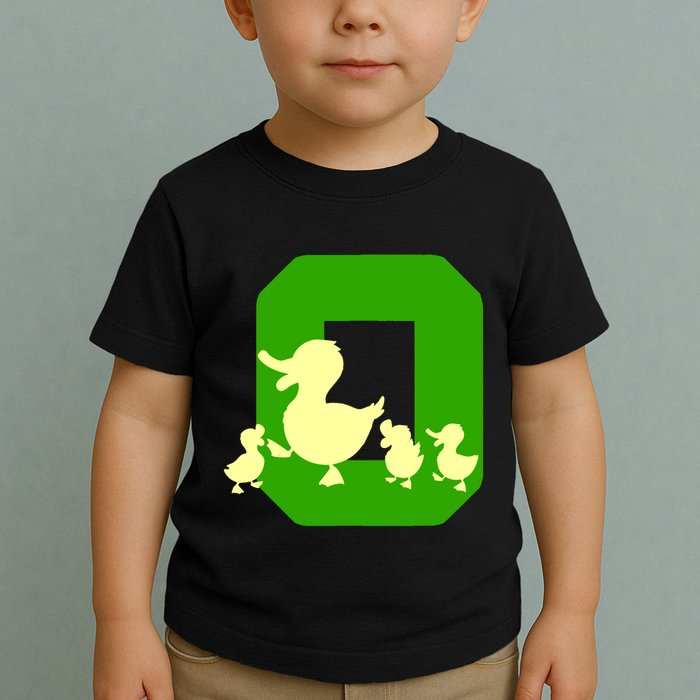 Oregon Duck Letter O Funny Oregon Yellow Duck Toddler T-Shirt