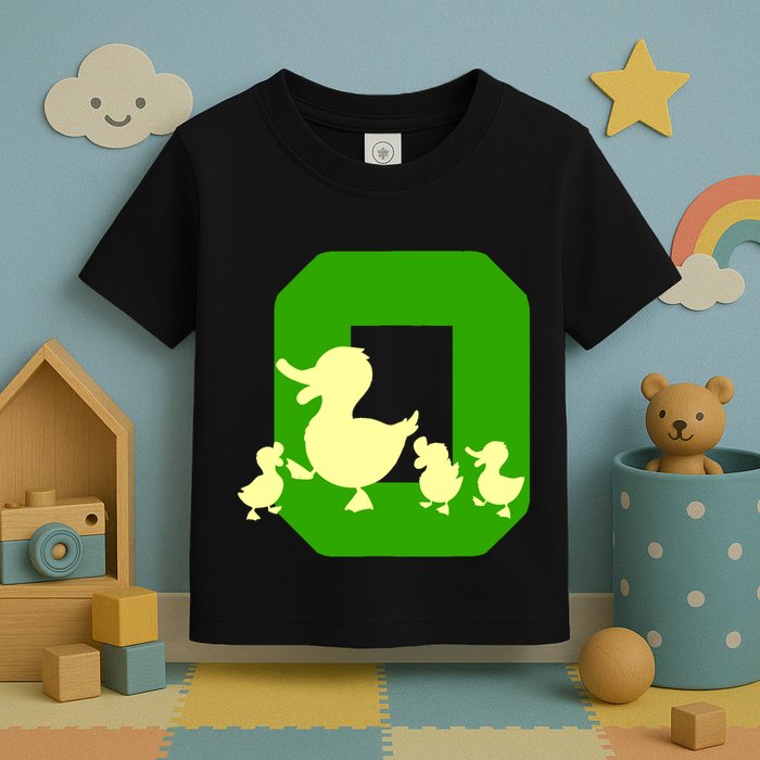 Oregon Duck Letter O Funny Oregon Yellow Duck Toddler T-Shirt