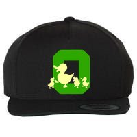 Oregon Duck Letter O Funny Oregon Yellow Duck Wool Snapback Cap