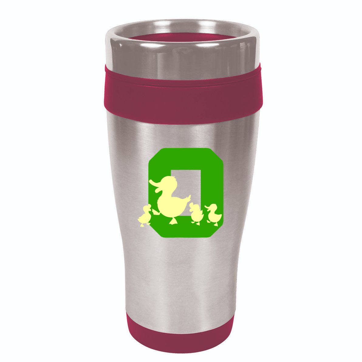 Oregon Duck Letter O Funny Oregon Yellow Duck 16oz Travel Tumbler