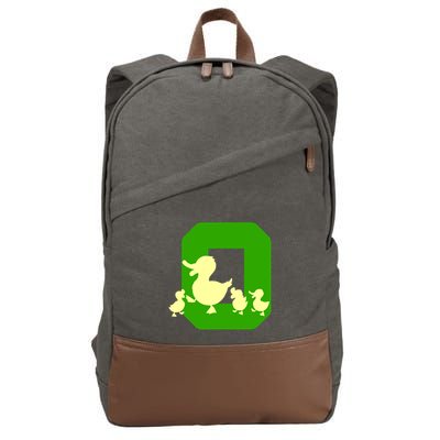 Oregon Duck Letter O Funny Oregon Yellow Duck Cotton Canvas Backpack