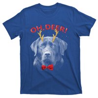 Oh Deer Labrador Xmas Red Bowtie Gift T-Shirt