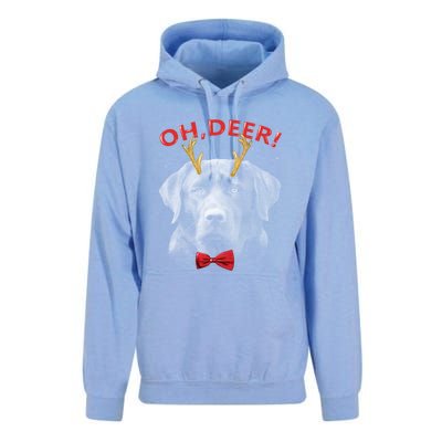 Oh Deer Labrador Xmas Red Bowtie Gift Unisex Surf Hoodie