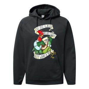 OO DE LALLY GOLLY What A Day Rooster Playing  Performance Fleece Hoodie