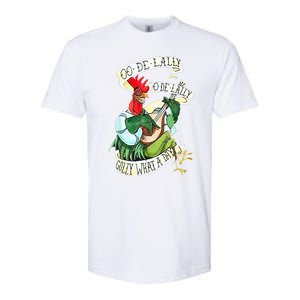 OO DE LALLY GOLLY What A Day Rooster Playing  Softstyle CVC T-Shirt