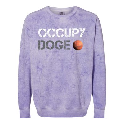 Occupy Doge Mars Department Of Government Efficiency D.O.G.E Colorblast Crewneck Sweatshirt