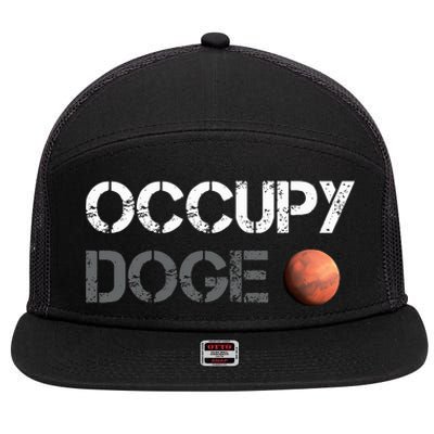 Occupy Doge Mars Department Of Government Efficiency D.O.G.E 7 Panel Mesh Trucker Snapback Hat