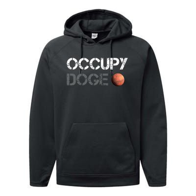 Occupy Doge Mars Department Of Government Efficiency D.O.G.E Performance Fleece Hoodie