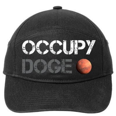 Occupy Doge Mars Department Of Government Efficiency D.O.G.E 7-Panel Snapback Hat