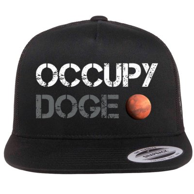 Occupy Doge Mars Department Of Government Efficiency D.O.G.E Flat Bill Trucker Hat