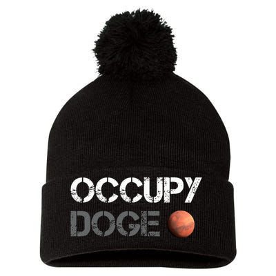 Occupy Doge Mars Department Of Government Efficiency D.O.G.E Pom Pom 12in Knit Beanie