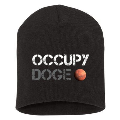 Occupy Doge Mars Department Of Government Efficiency D.O.G.E Short Acrylic Beanie