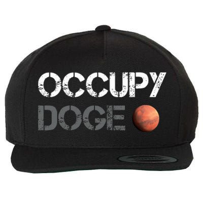 Occupy Doge Mars Department Of Government Efficiency D.O.G.E Wool Snapback Cap