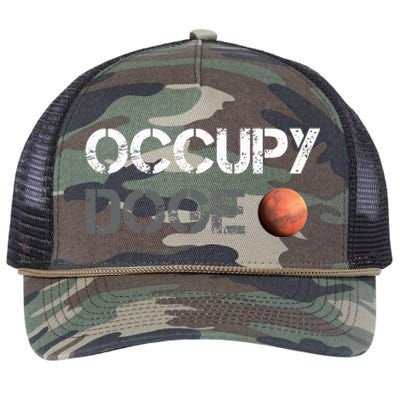 Occupy Doge Mars Department Of Government Efficiency D.O.G.E Retro Rope Trucker Hat Cap