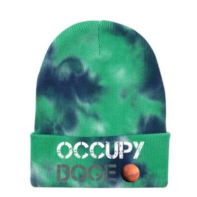 Occupy Doge Mars Department Of Government Efficiency D.O.G.E Tie Dye 12in Knit Beanie