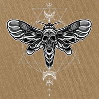 Occult Death Moth Mystic Death Moth And Sacred Geometry Cotton Canvas Backpack