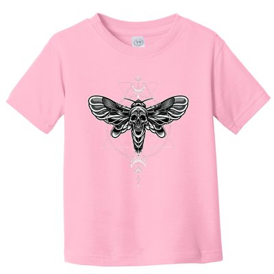 Occult Death Moth Mystic Death Moth And Sacred Geometry Toddler T-Shirt