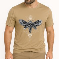 Occult Death Moth Mystic Death Moth And Sacred Geometry Cooling Performance Crew T-Shirt
