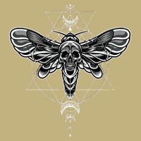 Occult Death Moth Mystic Death Moth And Sacred Geometry Cooling Performance Crew T-Shirt