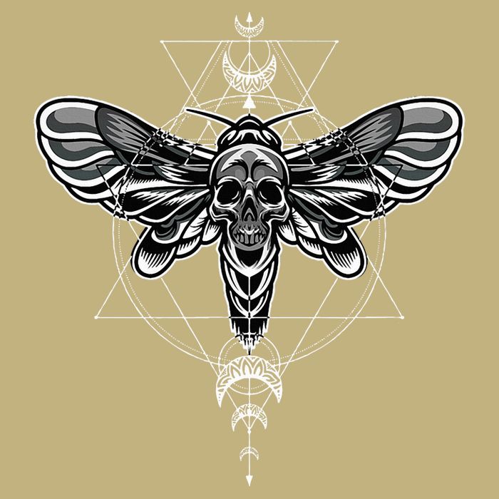 Occult Death Moth Mystic Death Moth And Sacred Geometry Cooling Performance Crew T-Shirt