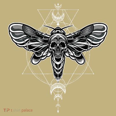 Occult Death Moth Mystic Death Moth And Sacred Geometry T-Shirt
