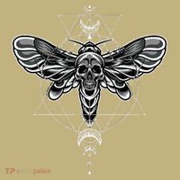 Occult Death Moth Mystic Death Moth And Sacred Geometry T-Shirt