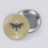 Occult Death Moth Mystic Death Moth And Sacred Geometry Button