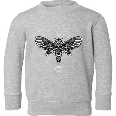 Occult Death Moth Mystic Death Moth And Sacred Geometry Toddler Sweatshirt