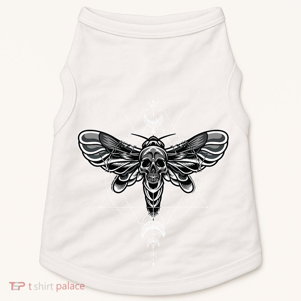 Occult Death Moth Mystic Death Moth And Sacred Geometry Doggie Tank