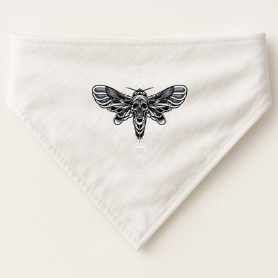 Occult Death Moth Mystic Death Moth And Sacred Geometry USA-Made Doggie Bandana