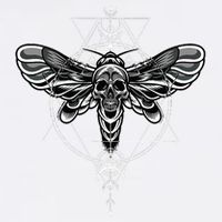 Occult Death Moth Mystic Death Moth And Sacred Geometry Apron
