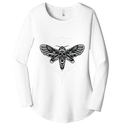 Occult Death Moth Mystic Death Moth And Sacred Geometry Women's Perfect Tri Tunic Long Sleeve Shirt