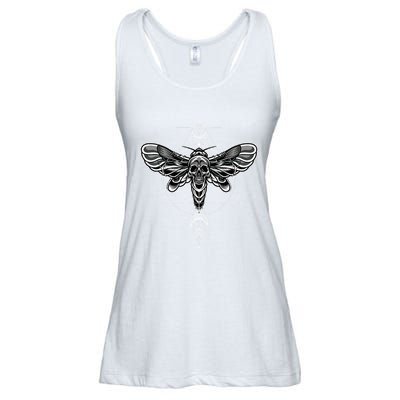 Occult Death Moth Mystic Death Moth And Sacred Geometry Ladies Essential Flowy Tank