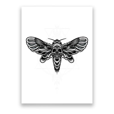 Occult Death Moth Mystic Death Moth And Sacred Geometry Poster