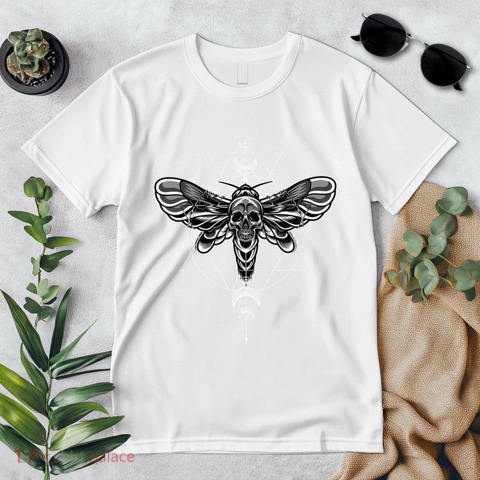 Occult Death Moth Mystic Death Moth And Sacred Geometry Premium T-Shirt