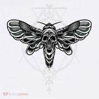 Occult Death Moth Mystic Death Moth And Sacred Geometry Premium T-Shirt