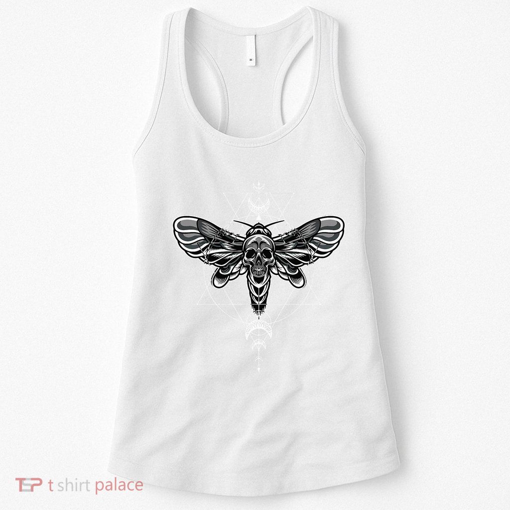 Occult Death Moth Mystic Death Moth And Sacred Geometry Womens Tank Top