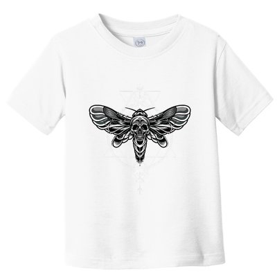 Occult Death Moth Mystic Death Moth And Sacred Geometry Toddler T-Shirt