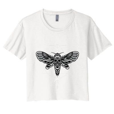 Occult Death Moth Mystic Death Moth And Sacred Geometry Crop Top