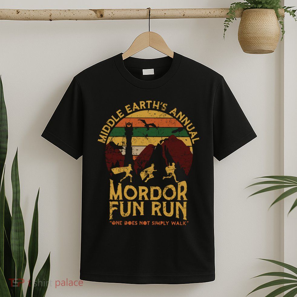 One Does Not Simply Walk Vintage Middle EarthS Annual Mordor Fun Run T-Shirt